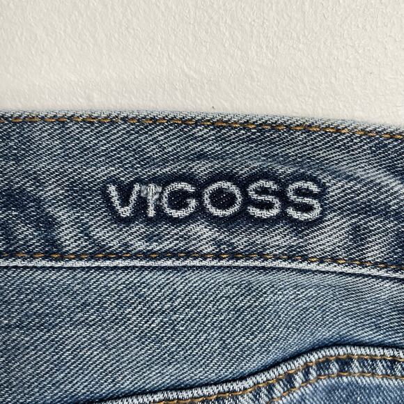 Vigoss Royce 70s Stovepipe Straight Leg Jeans Size 29 Medium Wash Distressed - Picture 6 of 13